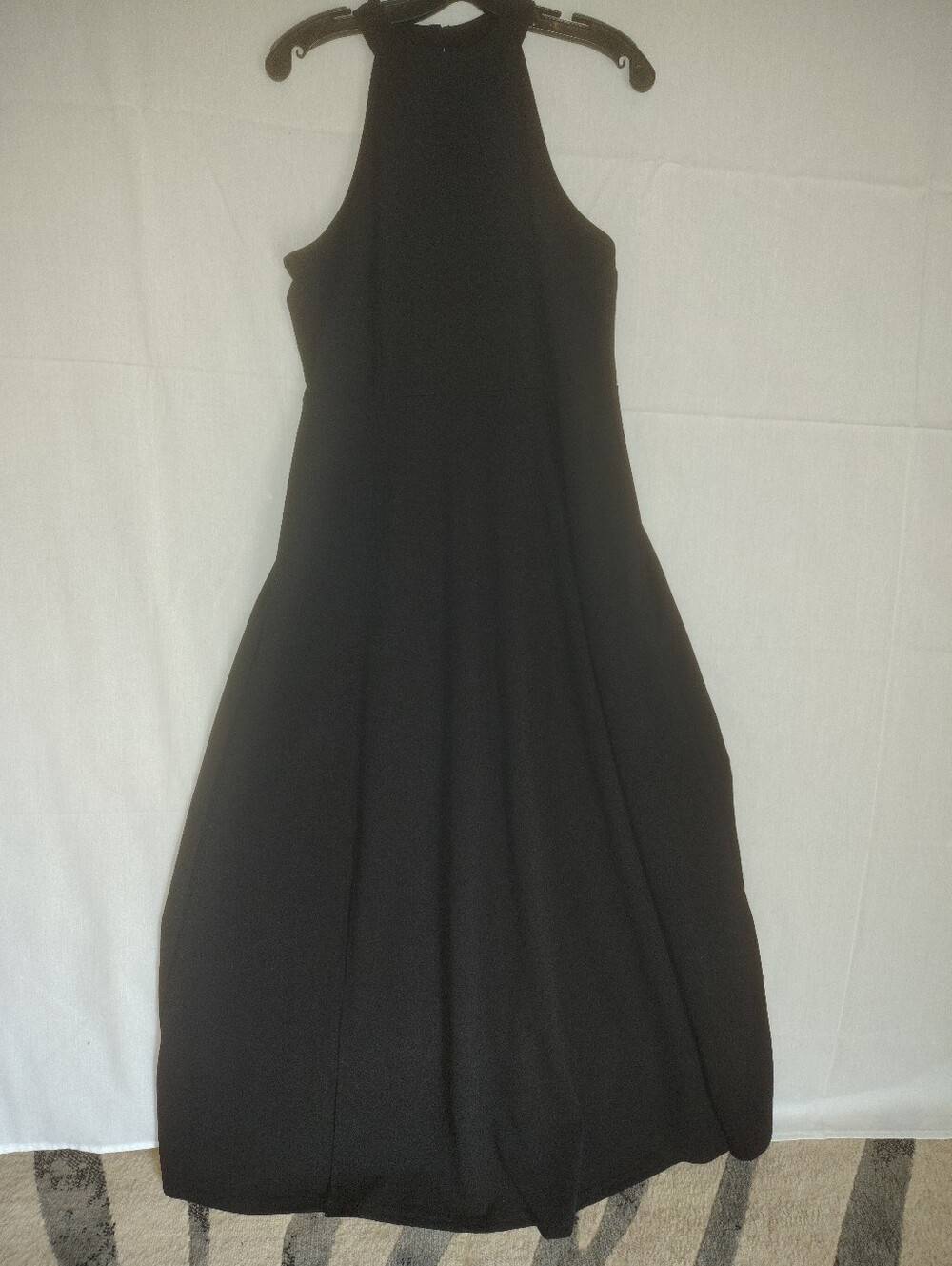 Classic Black Halter Maxi Dress - Women